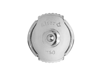 Sistema Di Chiusura Altor Per Orecchini, 6 Mm, Oro Grigio 18k Pd13.ref. Alt02, Il Pezzo - Immagine Standard - 2
