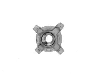 Castone A 4 Griffe Per Pietra Tondada 4,1 Mm, Oro Grigio 18 Carati Pd 12,5. Rif. 01292 - Immagine Standard - 2