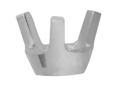 Castone A 3 Griffe Per Pietra Tondada 2,6 Mm, Oro Grigio 18 Carati Pd 12. Rif.01514 - Immagine Standard - 2