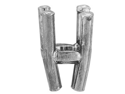 Castone A 4 Griffe Per Pietra Tondada 2,2 Mm, Oro Grigio 18 Carati Pd 12,5. Rif. 01507 - Immagine Standard - 1
