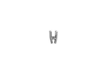 Castone A 4 Griffe Per Pietra Tondada 2,2 Mm, Oro Grigio 18 Carati Pd 12,5. Rif. 01507 - Immagine Standard - 2