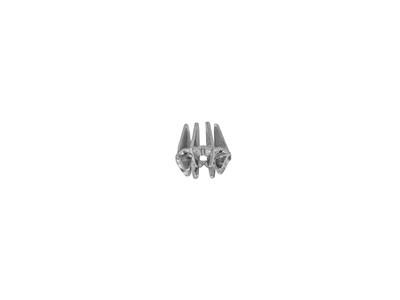 Castone Specchio A 8 Griffe Per Pietra Tonda Da 2,8 Mm, Oro Grigio 18 Carati Pd 12,5. Rif. 01153/1 - Immagine Standard - 2