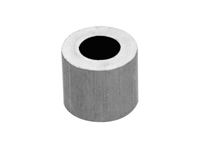 Castone Cilindrico Per Pietra Tondada 3,9 Mm, Oro Bianco 18 Carati Pd 12,5.rif. 4449-12 - Immagine Standard - 1
