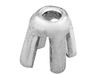 Lunetta A 4 Griffe Per Pietra Tondada 3,9 Mm, Oro Bianco 18 Carati Pd 12,5. Rif. 01291 - Immagine Standard - 2