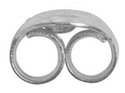 Chiusura Belga Con Bordi Lisci, Orogrigio 18k. Rif. 07406-bis, Per Pe Zzo