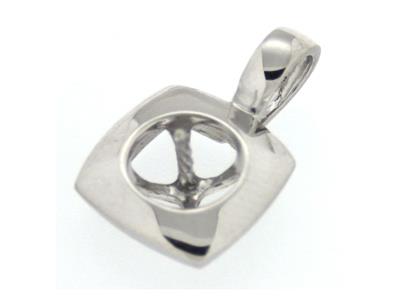 Ciondolo Per Perle Da 7 A 9 Mm, Argento 925 Rodiato. Rif. Pe203 - Immagine Standard - 2