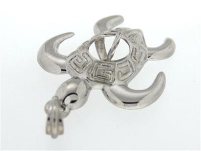 Ciondolo Tartaruga Per Perle Da 7 A9 Mm, Argento 925 Rodiato. Rif. Pe 103 - Immagine Standard - 2