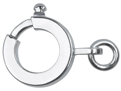 Anello A Molla Tubo Quadrato 10 Mm,argento 925