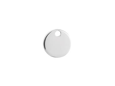 Pendente Grezzo Disco 10 Mm, Argento 925 Lavorato A Freddo, Sacchetto Da 5