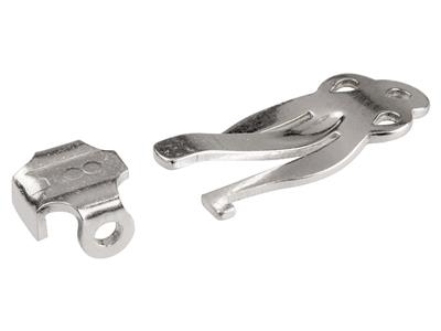 Clip Per Orecchini Piatta E Stampata, Media, Non Assemblata, Argento 925 - Immagine Standard - 1