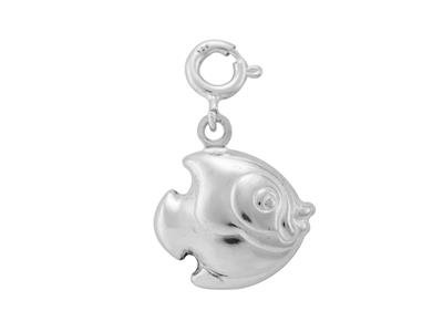 Ciondolo A Forma Di Pesce 6 Mm, Argento 925 - Immagine Standard - 1