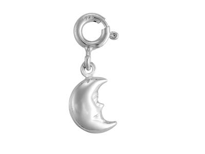 Ciondolo Luna 6 Mm, Argento 925