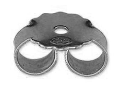 Chiusure Per Orecchini A Perno Grandi, M7406, Platino