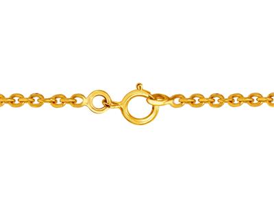 Catena A Maglie Rotonde For\at 1,60mm 45 Cm, Placcata Oro 3 Micron - Immagine Standard - 2