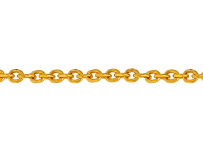 Catena A Maglia Forzata 2,20 MM 45 Cm, Placcata Oro 3 Micron - Immagine Standard - 1
