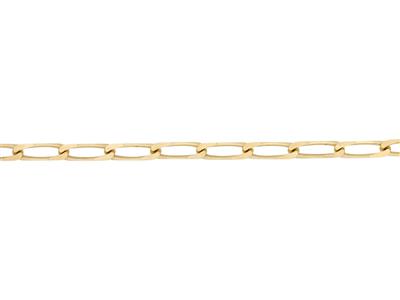 Catena A Maglia A Cavallo 1,55 MM 45 Cm, Placcata Oro 3 Micron - Immagine Standard - 2