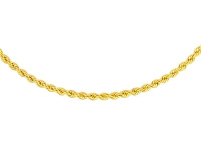 Catena In Corda 2,30 MM 40 Cm, Placcata Oro 3 Micron - Immagine Standard - 2