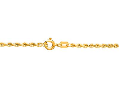 Catena Corda 2,30 MM 45 Cm, Placcato Oro 3 Micron