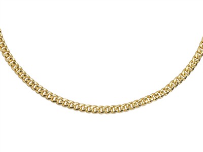 Collana Maglia Gourmette Cava 5,50 Mm, 50 Cm, Oro Giallo 14 Kt
