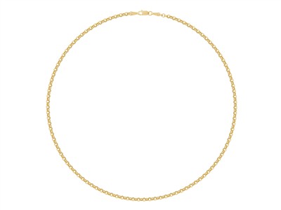 Collana Maglia Jaseron Cava 3 Mm, 45 Cm, Oro Giallo 14 Kt