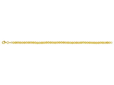 Bracciale Con Sfere Lucide Da 4 Mm, 19 Cm, Oro Giallo 18 Carati - Immagine Standard - 1