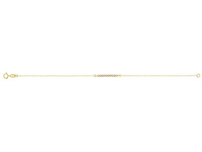 Bracciale 3 Ors 2,20 MM Su Catena A Sfere, 18 Cm, Oro Giallo 18 Carati - Immagine Standard - 1