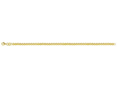 Bracciale A Sfere 4 Mm, 19 Cm, Oro Giallo 18 Carati