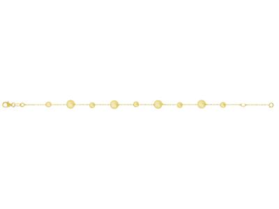 Bracciale Con Sfere Da 4 MM Su Catena, 19 Cm, Oro Giallo 18 Carati - Immagine Standard - 1