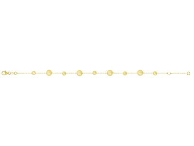 Bracciale Con Sfere Da 4 MM Su Catena, 19 Cm, Oro Giallo 18 Carati - Immagine Standard - 1