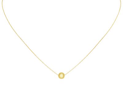 Collana 1 Ball 6 Mm, 42 Cm, Oro Giallo 18 Carati - Immagine Standard - 1