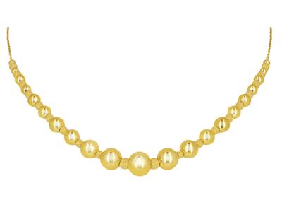 Collana Palline Graduate Da 3 A 9 Mm, 42 Cm, Oro Giallo 18 Carati - Immagine Standard - 1