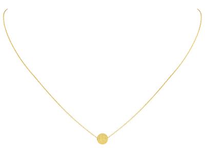 Collana 1 Sfera 6 MM In Raso, 42 Cm, Oro Giallo 18 Carati - Immagine Standard - 1