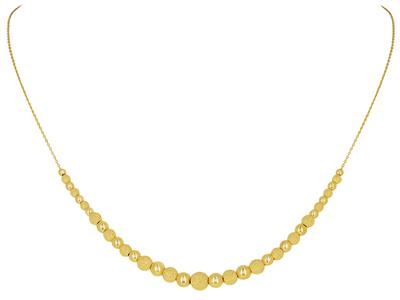 Collana Palline Graduate Da 3 A 6 Mm, 42-45 Cm, Oro Giallo 18 Ct.