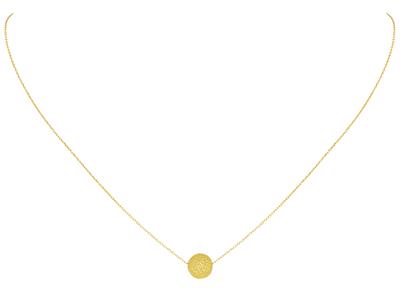Collana 1 Sfera 8 MM In Raso, 42 Cm, Oro Giallo 18 Carati - Immagine Standard - 1