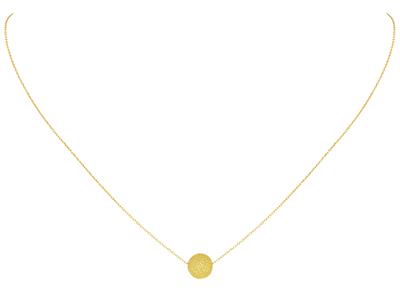 Collana 1 Sfera 8 MM In Raso, 42 Cm, Oro Giallo 18 Carati - Immagine Standard - 1