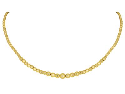 Collana Palline Graduate Da 3 A 6 Mm, 42 Cm, Oro Giallo 18 Carati - Immagine Standard - 1