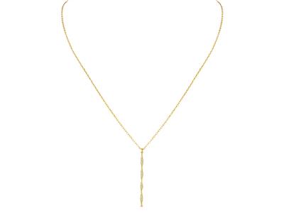 Collana Con Tubo Ritorto 2 X 1 MM Su Catena, Oro Giallo 18 Ct. - Immagine Standard - 1