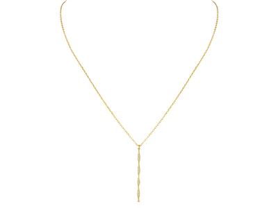 Collana Con Tubo Ritorto 2 X 1 MM Su Catena, Oro Giallo 18 Ct. - Immagine Standard - 1