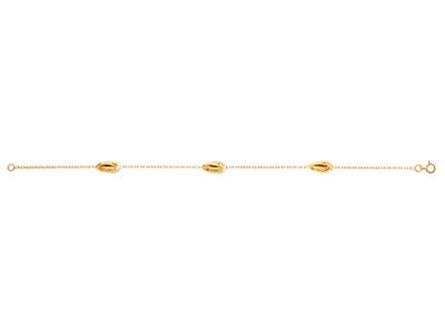 Bracciale 3 Nodi Su Catena Forzat 6mm, 19 Cm, Oro Giallo 750 - Immagine Standard - 1