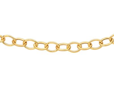 Collana A Maglie For\at Da 6 Mm, Tubo Da 1,10 Mm, 45 Cm, Oro Giallo 18k - Immagine Standard - 2