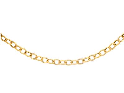 Collana Maglia Forzat 8,50 Mm, Tubo1,60 Mm, 46 Cm, Oro Giallo 18k