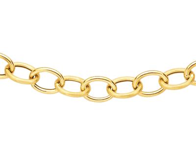 Collana Maglia Forzat 8,50 Mm, Tubo1,60 Mm, 46 Cm, Oro Giallo 18k - Immagine Standard - 2