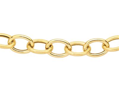 Collana Maglia Forzat Da 10 Mm, Tubo Da 2 Mm, 45 Cm, Oro Giallo 18k - Immagine Standard - 2