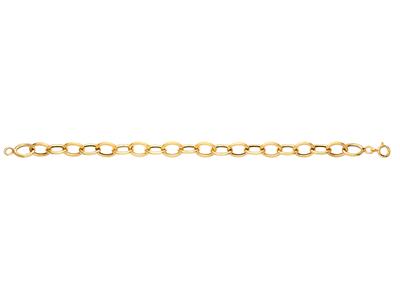 Bracciale Maglia For\at 8,50 Mm, Tubo 1,60 Mm, 20 Cm, Oro Giallo 18 Kt - Immagine Standard - 1