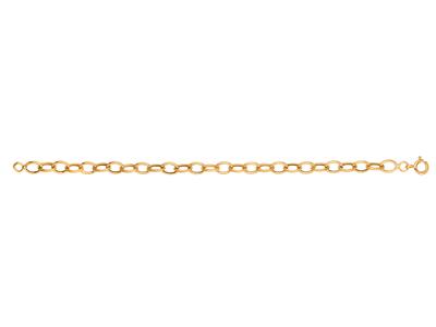 Bracciale Maglia Forat 6 Mm, Filo 1,10 Mm, 18 Cm, Oro Giallo 18 Kt