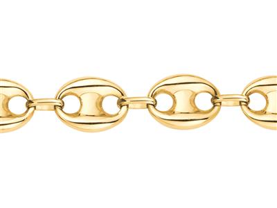 Bracciale Chicchi Di Caffè Chiari 12 Mm, 23 Cm, Oro Giallo 18 Carati - Immagine Standard - 2