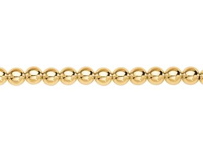 Bracciale Con Sfere Chiare Lisce Da 6 Mm, 19 Cm, Oro Giallo 18 Carati - Immagine Standard - 2