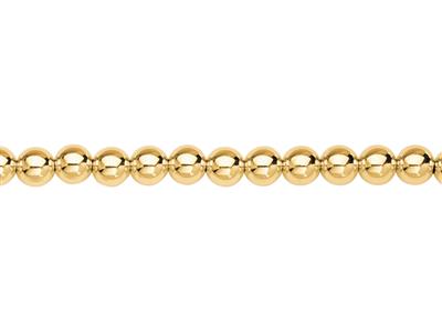 Bracciale Con Sfere Chiare Lisce Da 6 Mm, 19 Cm, Oro Giallo 18 Carati - Immagine Standard - 2