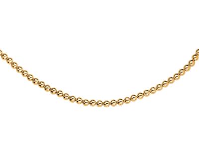 Collana Di Sfere Lisce Leggere Da 8 Mm, 45 Cm, Oro Giallo 18 Ct.