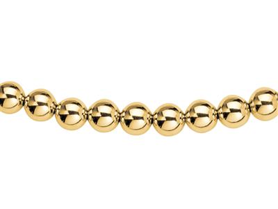 Collana Di Sfere Lisce Leggere Da 8 Mm, 45 Cm, Oro Giallo 18 Ct. - Immagine Standard - 2